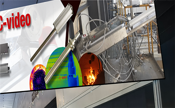 Infrared boiler monitoring system with high-temperature infrared camera for harsh boiler environments displayed at CIPTE 2025