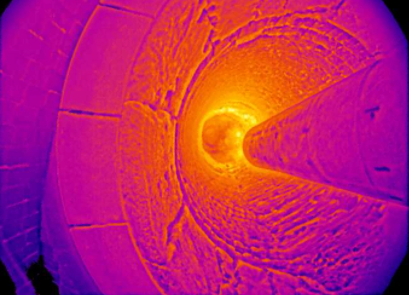 HTEC-video RB-TemTV-L Rotary Kiln – 1600°C In-Furnace Refractory Monitoring Image