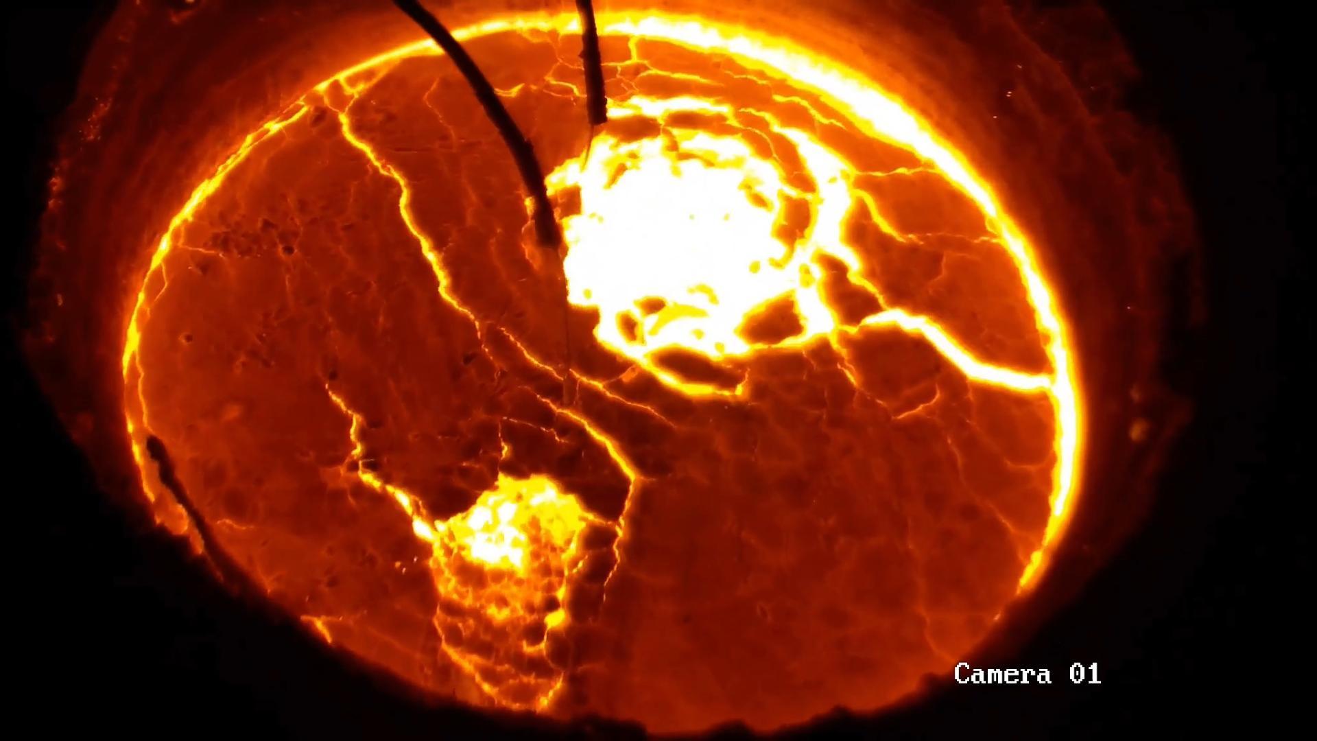 Steel ladle molten steel visualization using RB-Zkcam-GB high-temperature camera