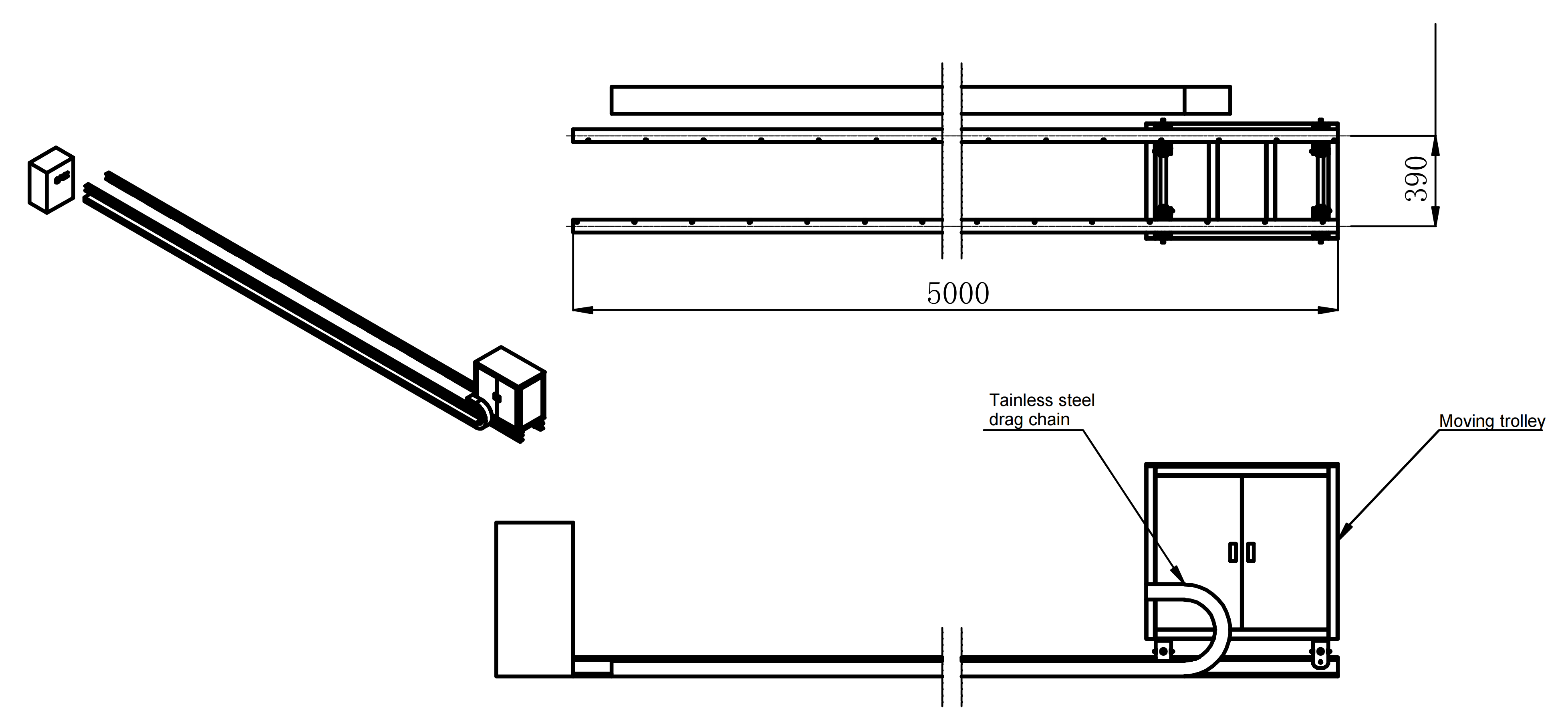 Rail-mounted moving trolley design for arc furnace monitoring| HTEC-video
