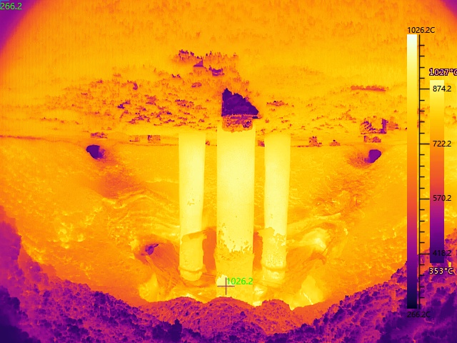 Infrared arc furnace interior monitoring system | HTEC-video